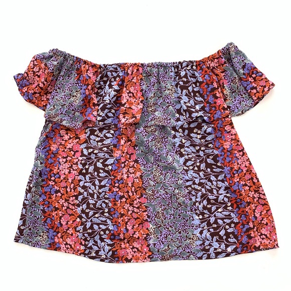 Maeve Floral Print Off The Shoulder Top - Picture 7 of 8